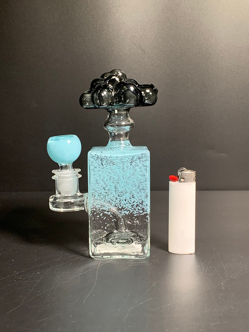6.5" Fritz Crown Cube Water Pipe w/Dry Bowl (Grey)   