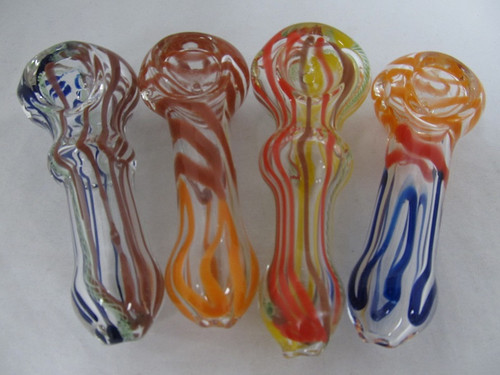 3" Inside Twisted Color Hand Pipe 100ct Bundle