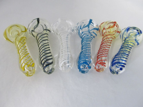 3.5" Color Swirl Hand Pipe 100ct Bundle
