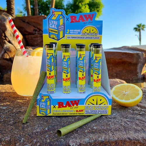 RAW XL Lyrical Lemonade Bud Wrap - Terp Enhanced Lemonade Cone (12ct Box)