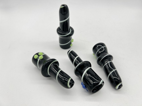 3.5" FULL BLACK SLIME COLOR ONE HITTER STYLE #2