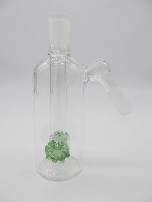 5" 14mm 45° Showerhead Wheel Perc Ash Catcher (Green) 