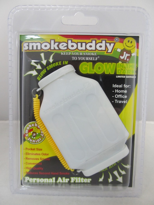Smoke Buddy Junior Size Personal Air Filter "GLOW IN THE DARK" (White)