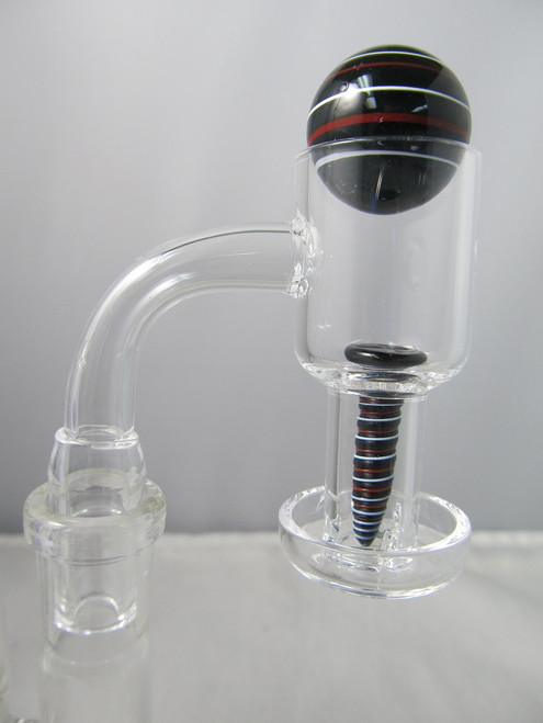 4 Part 14mm Male Terp Slurper Quartz Banger w/ Swirl Nail & Marble