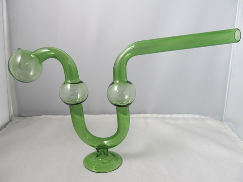 9" XXL Full Color Double Chamber Water Dog w/Stand (Green)