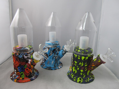 7.5" Tattoo Print Hybrid Silicone Tower Rig