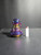 6" Astro Man Water Pipe Rig w/Dry Bowl (Reflective Pink)   