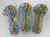 3.5" Twisted Rasta Color W/ Marbles Hand Pipe