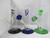 10" Flat Color Base Ice Pinch G/G Water Pipe w/ Downstem & Bowl (Diff Stickers) 