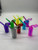5" FULL COLOR Ice Cube Perc Solid Piece Oil Burner Bubbler Rig (Dark Green)  
