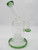 9" Shower Perc Hanger Banger Rig w/ Dry Bowl (Green)  