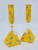 11" ENGRAVED BEE HONEY BEE PRINT PYRAMID SILICONE BEAKER BASE WATER PIPE W/ TREE PERC