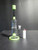 11" Double Shower Perc Water Pipe Rig w/ Dry Bowl – Milk Green