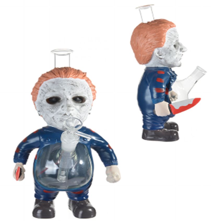 12" Resin Masked Man #1 Water Pipe w/Dry Bowl
