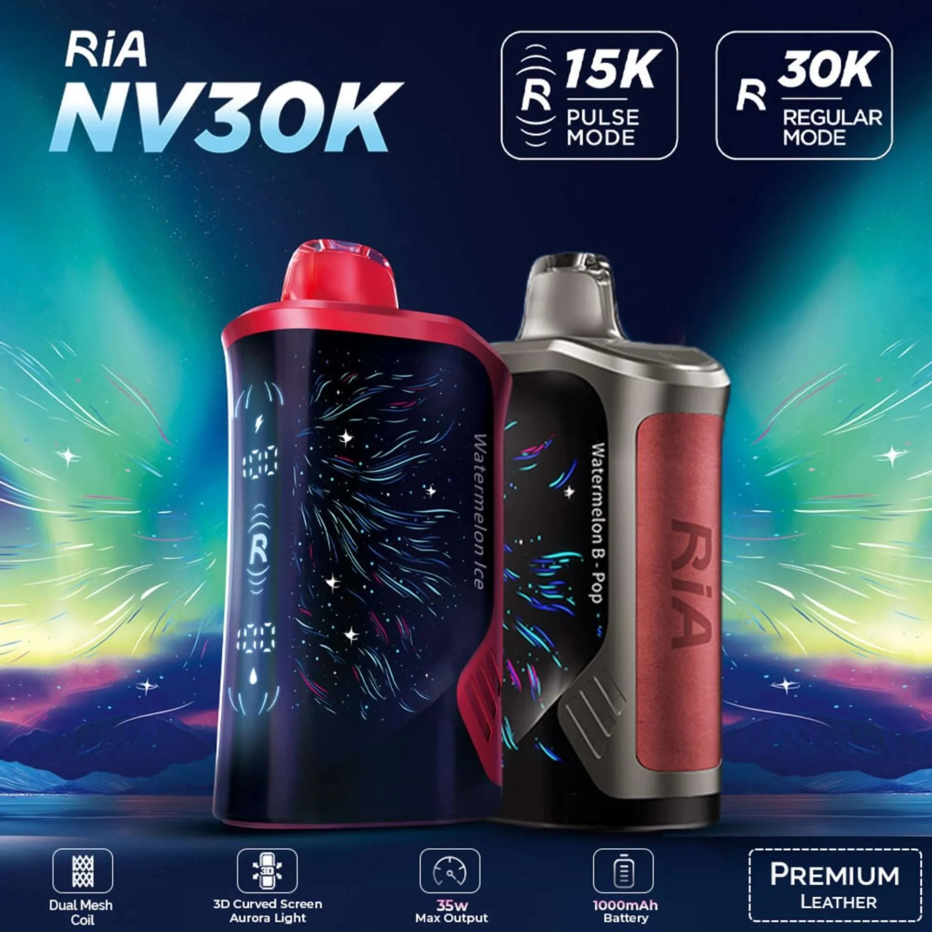 RIA NV 30K Disposable 5ct Display (Choose Your Flavor)