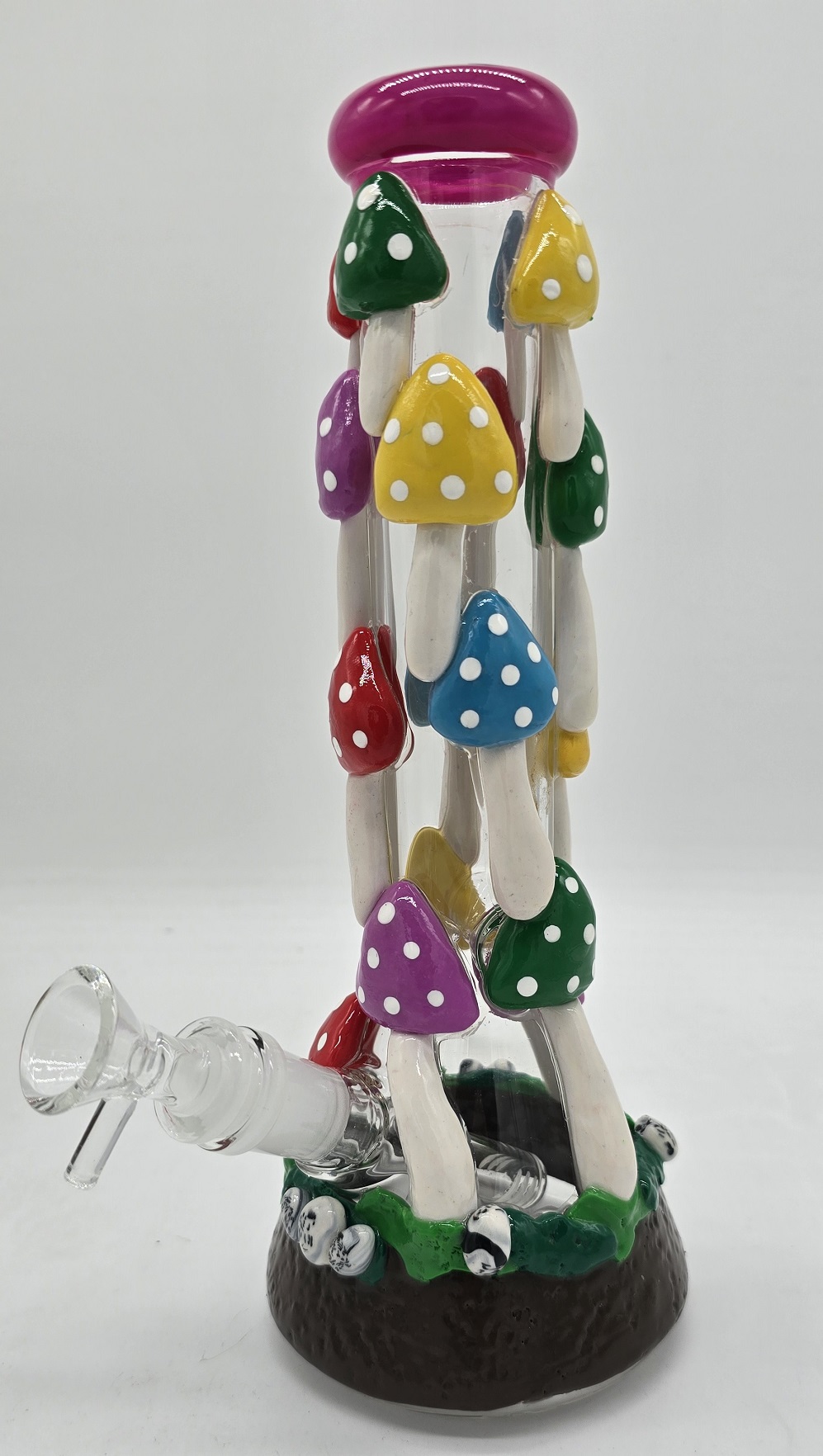 10" Mushroom Land Water Pipe Rig w/Dry Bowl