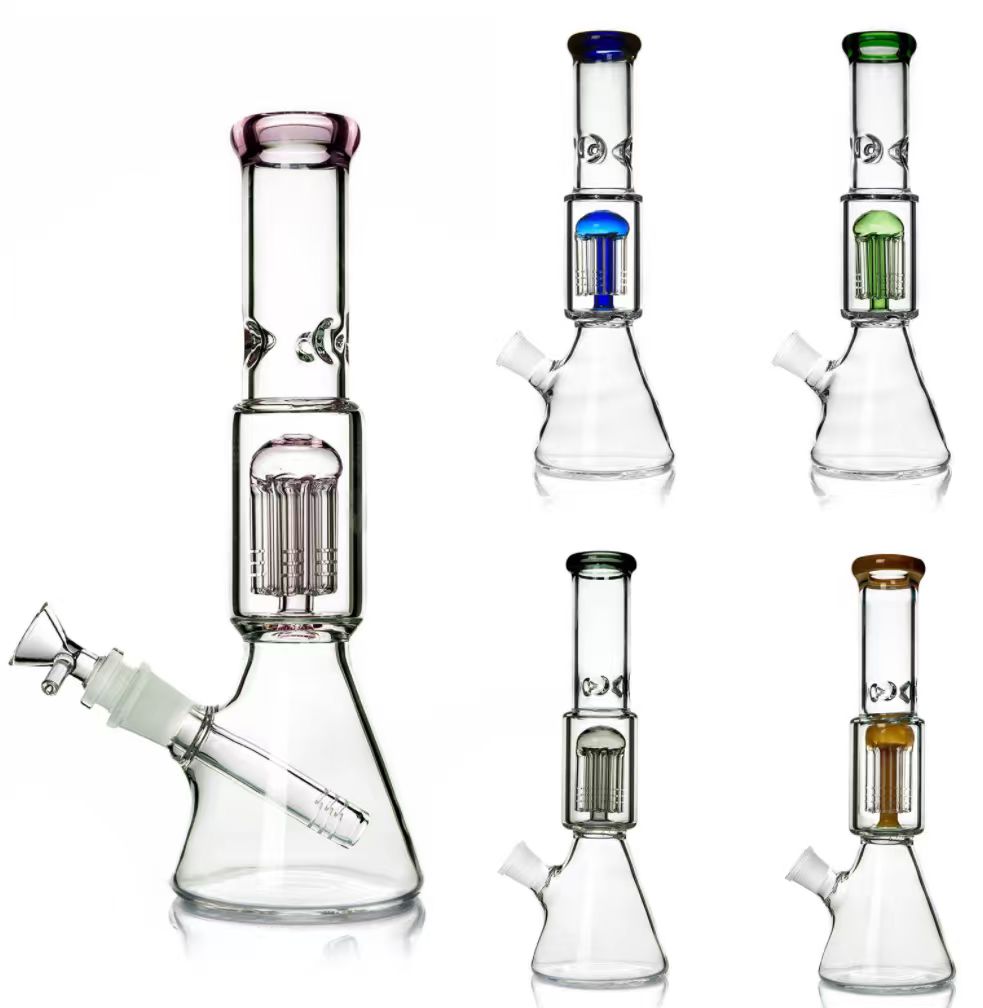 11" Tree Perc Beaker Base Water Pipe w/Dry Bowl