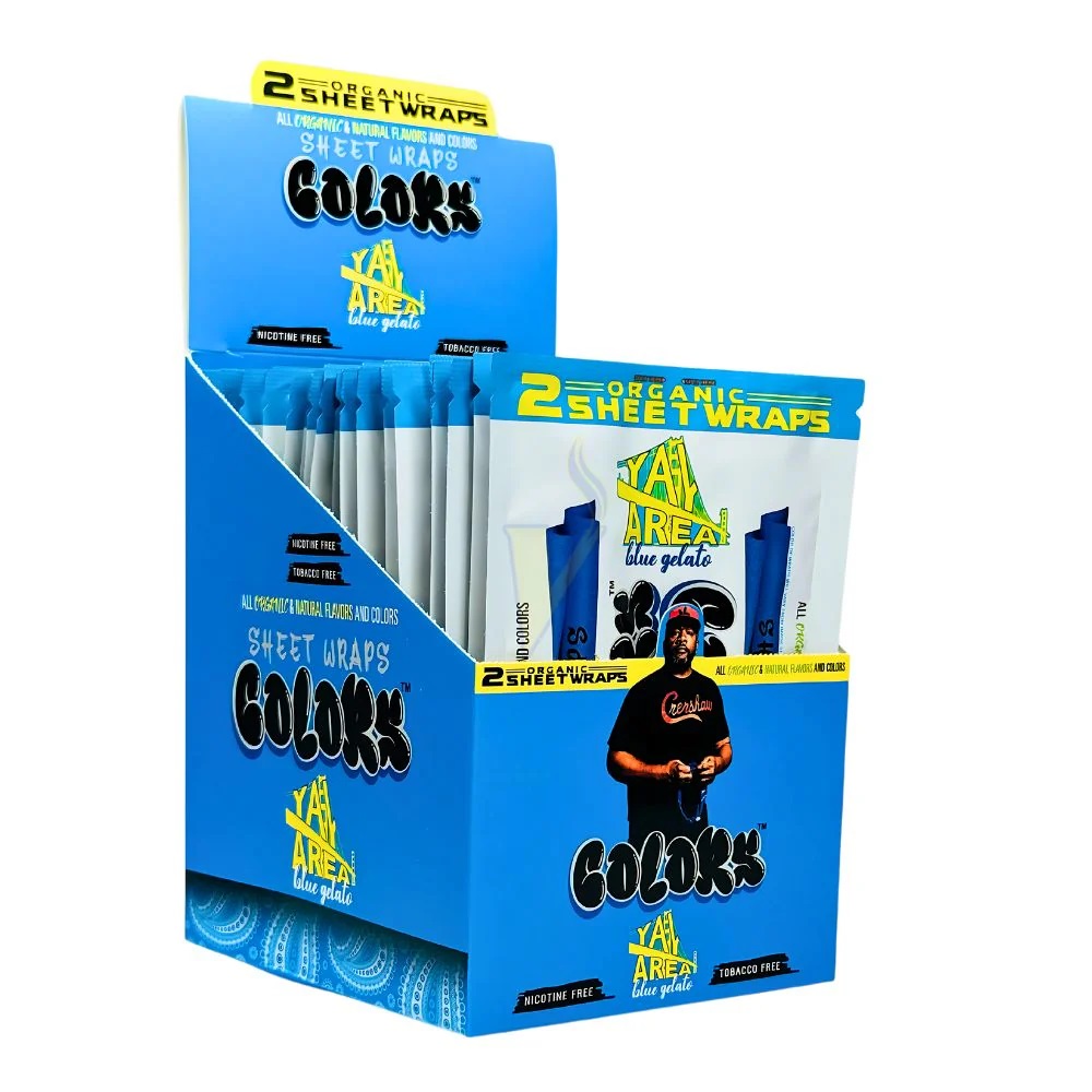 Colors Paper Sheet Wraps 2for99C 20ct Display (Blue Gelato)