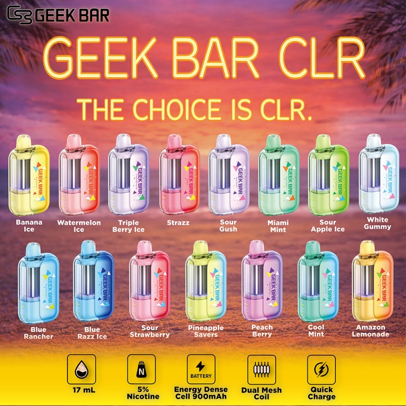 Geek Bar CLR 50k Disposable Vape - 5ct
