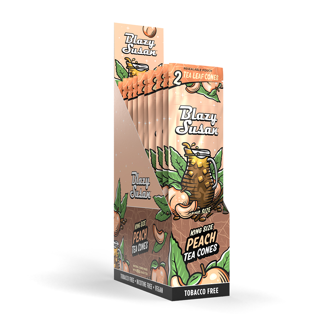 Blazy Susan Tea Leaf KS Cones 10ct 2pk (Peach Tea)