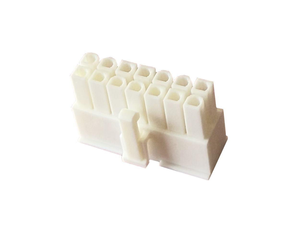 Molex-style power connector housing for 10-pin (2 x 5) rectangular PCB ...