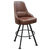 Deluxe Diamond - Stitch Swivel Barstool- Chestnut Brown