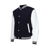 Men's 60/40 Heavyweight Letterman Jacket with PU Leather Sleeves 
