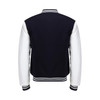 Men's 60/40 Heavyweight Letterman Jacket with PU Leather Sleeves 