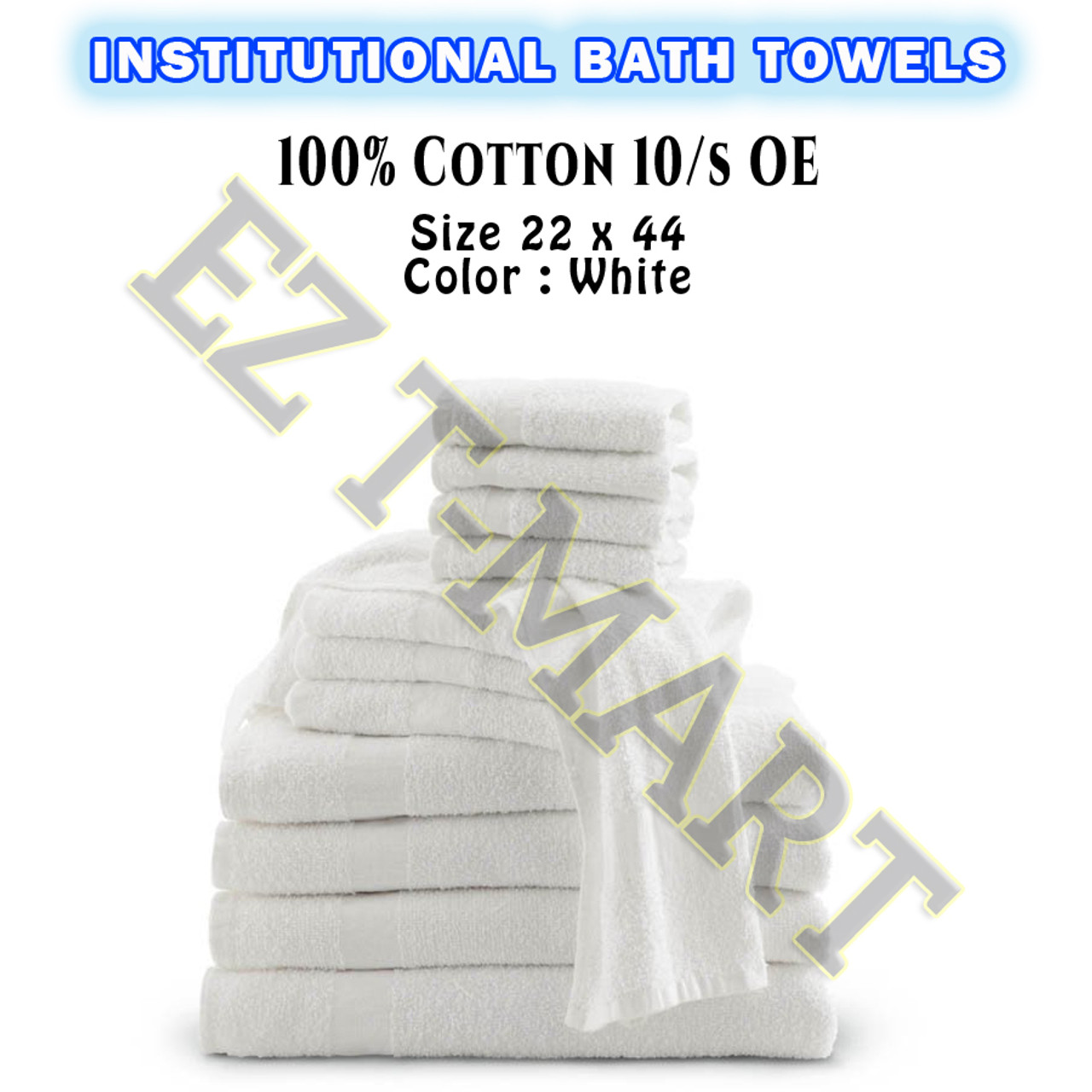 100% Cotton Economy Bath Towels 22x44