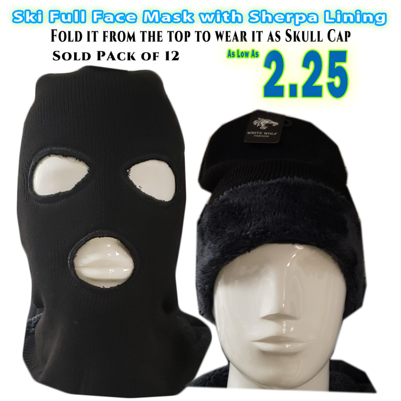 Wholesale Ski Mask With Sherpa Lining Eztmart