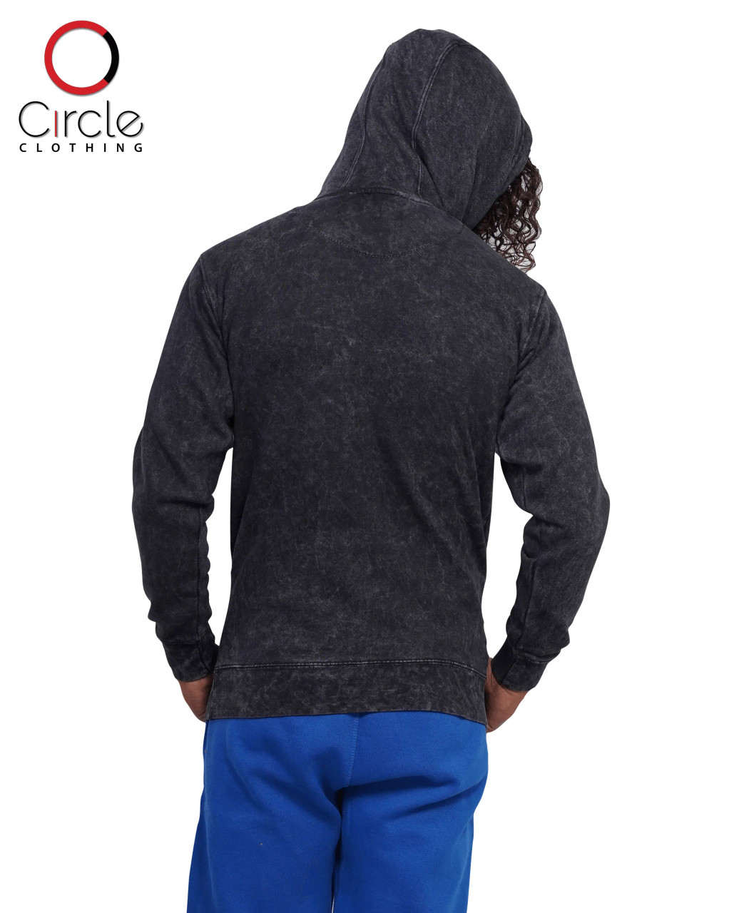 Circle Clothing Unisex Fleece Perfect Pullover Mineral Wash Hoodie 8.25 Oz