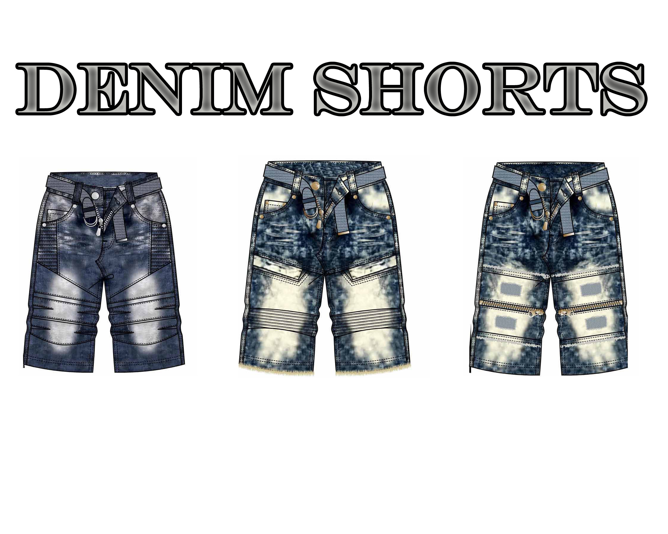 Stretch Denim Shorts 