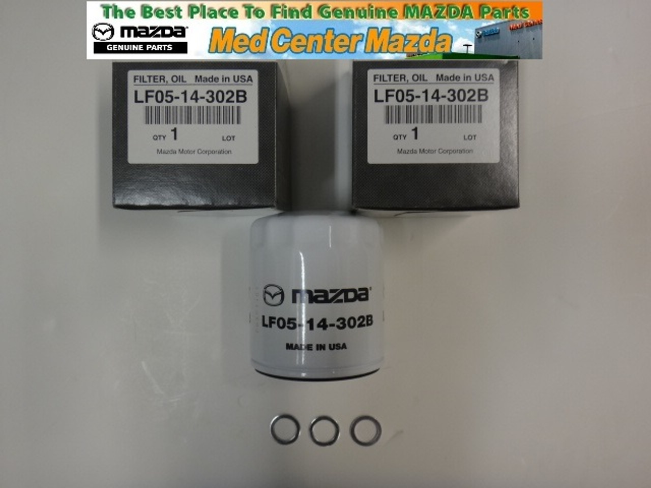 Genuine Mazda Oil filter 3 pack w/washers (see drop down box for Models)