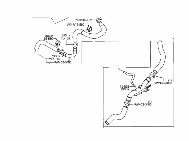 Genuine Mazda Miata Radiator Hose Kit