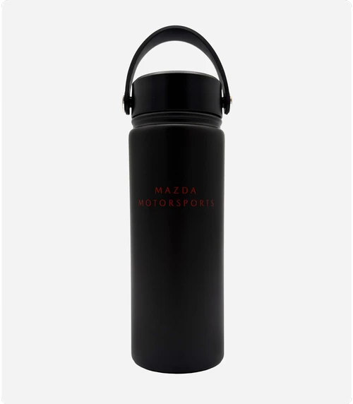 Stainless steel bottle designed for both hot and cold beverages.