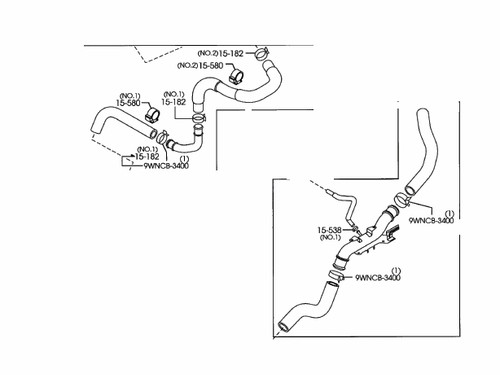 Genuine Mazda Miata Radiator Hose Kit