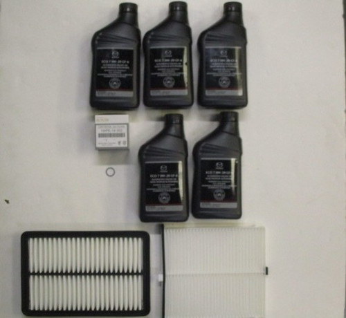 Mazda SKYACTIV Oil Filter with washer, 5 Quarts GF-6 0w20, Air and Cabin Filter