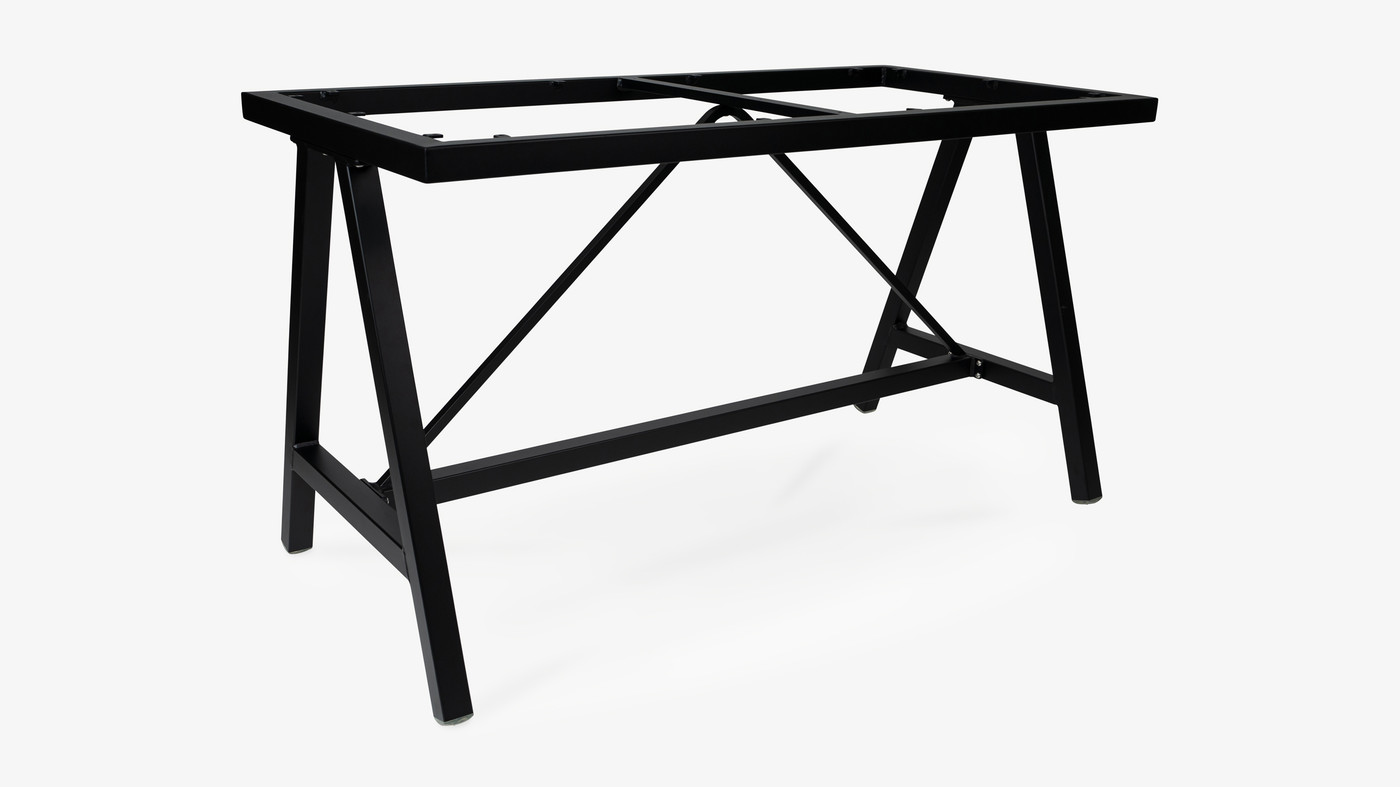 Harper Aluminium Bar Leaner Base - 1590*790*90H, Black