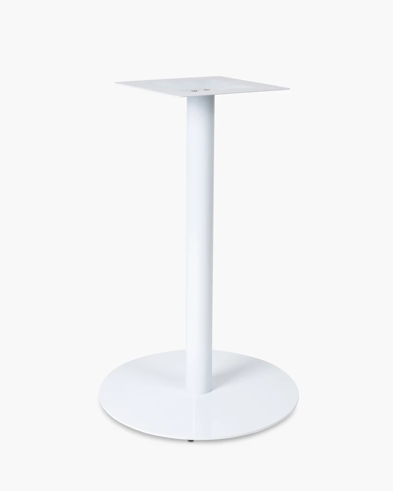 Hydra Round Bar Leaner Base - 58 Dia X 90Cm H, White
