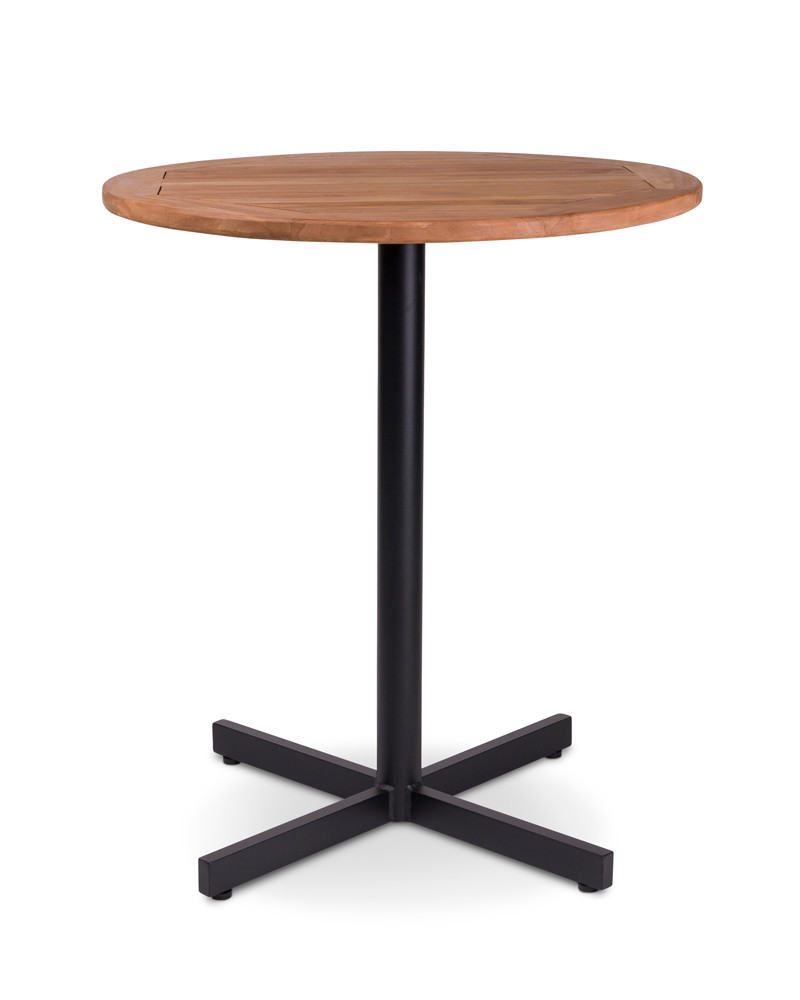 Star Aluminium Bar Leaner Base - 90H, Black