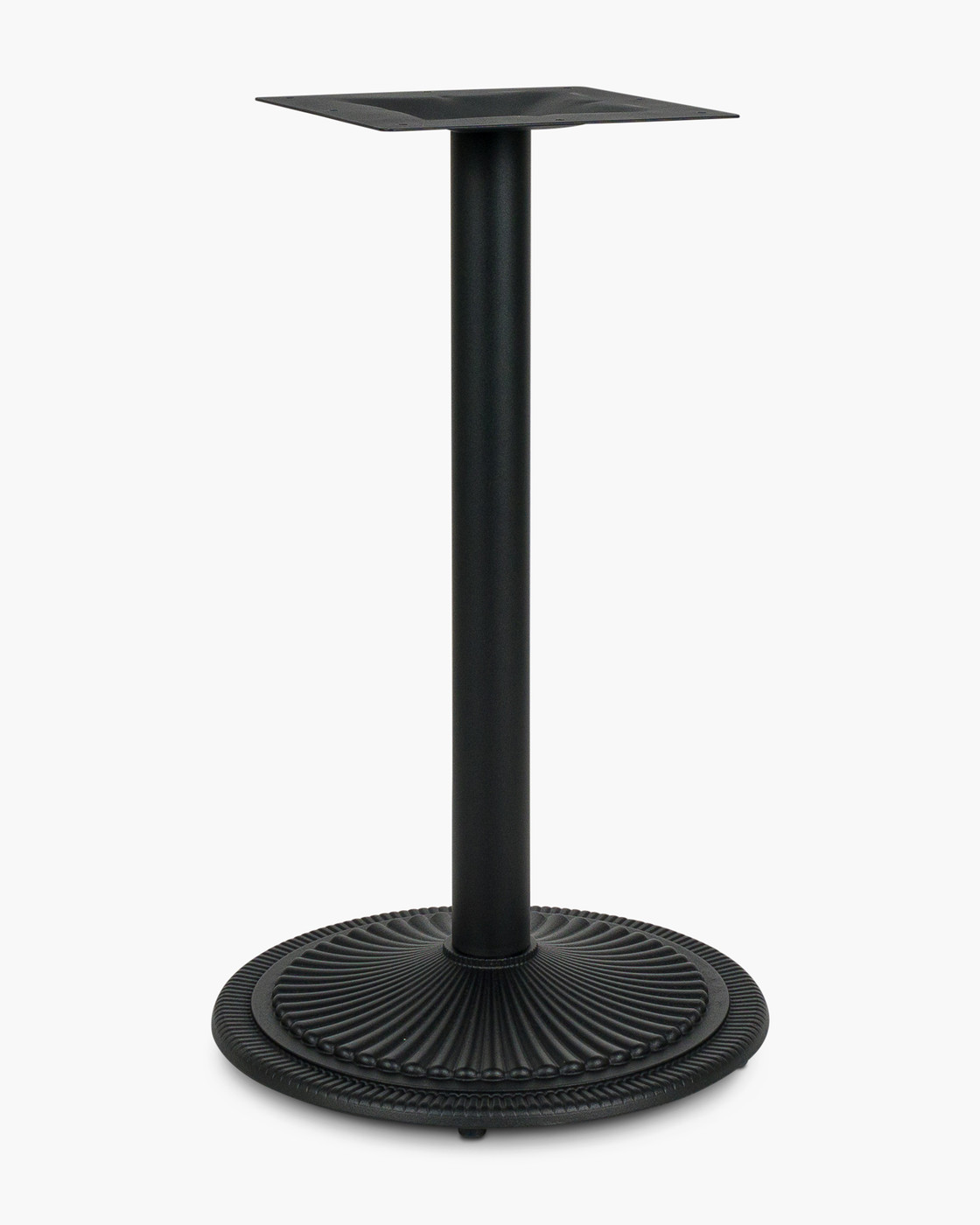 Winifred Round Bar Leaner Base -  53 Dia X 90Cm H, Black