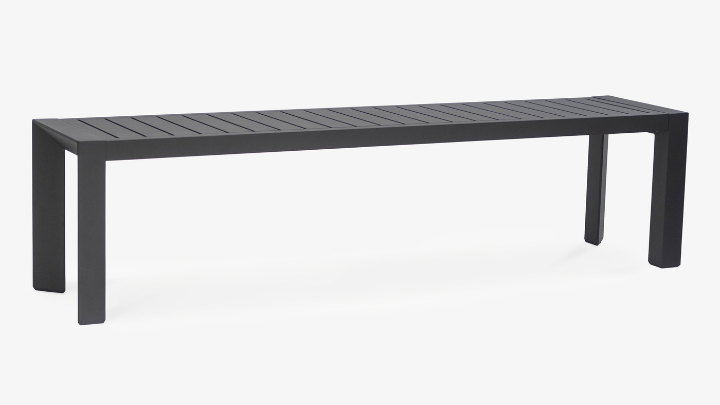 Raglan Outdoor Bench - 180X40Cm, Charcoal