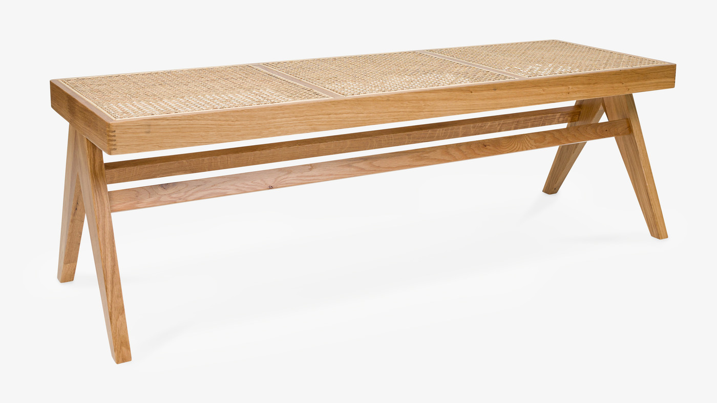 Lillian Bench Seat - Natural, Cane Seat