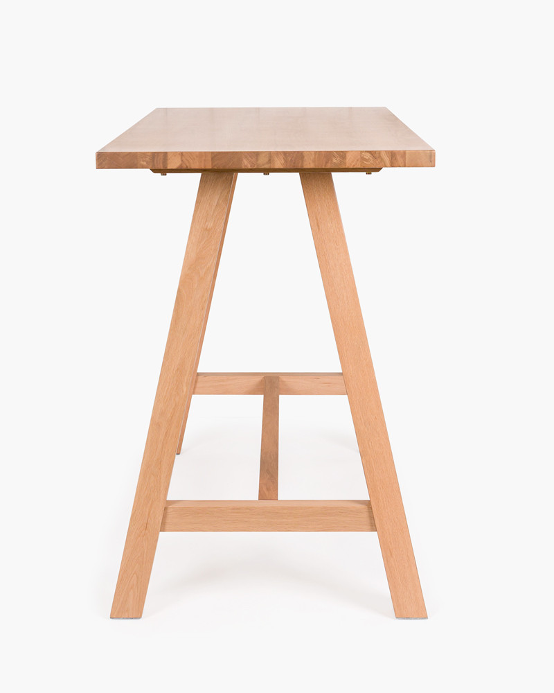 Idaho Oak Bar Leaner - 140X70Cm 105H, Natural