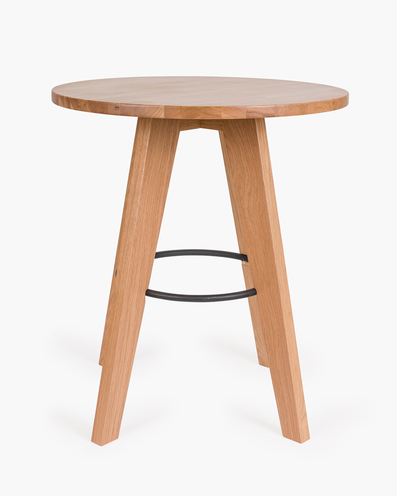Stockholm Oak Bar Leaner - 80Cm Dia 90H, Natural