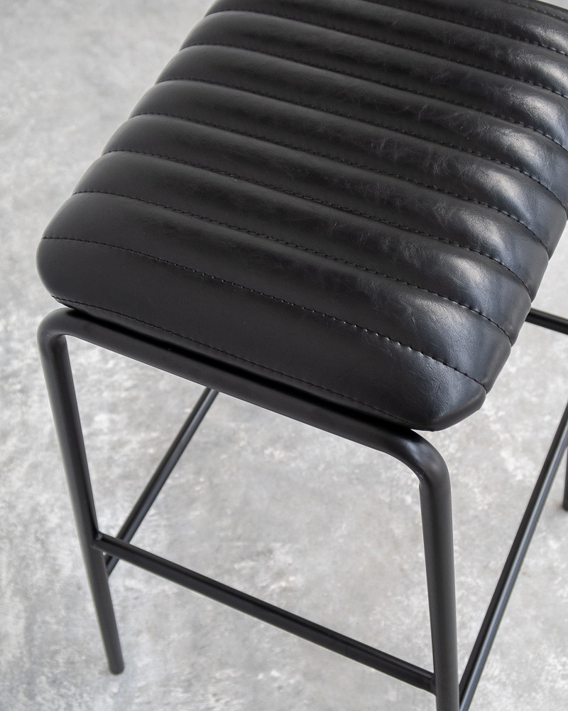 Bruce Bar Stool - Black, 65Cm