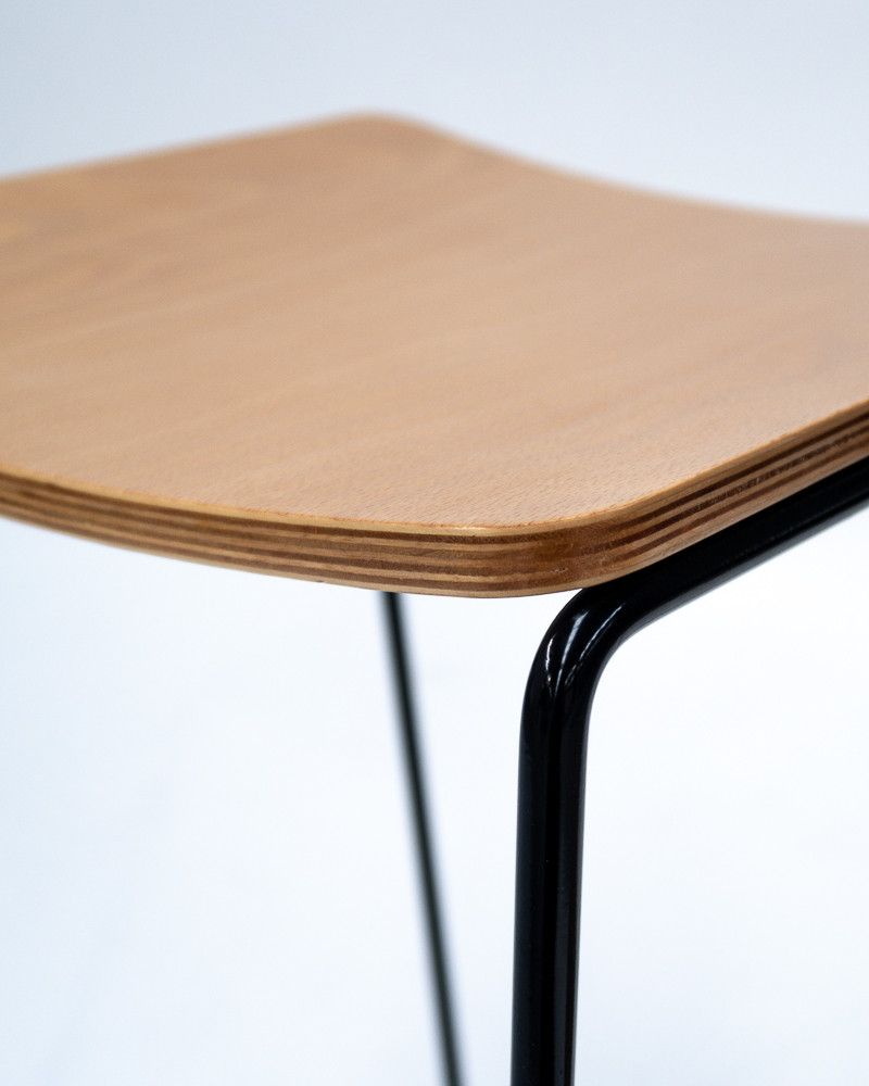 Colorado Wire Bar Stool - Black, Ply Seat 75Cm