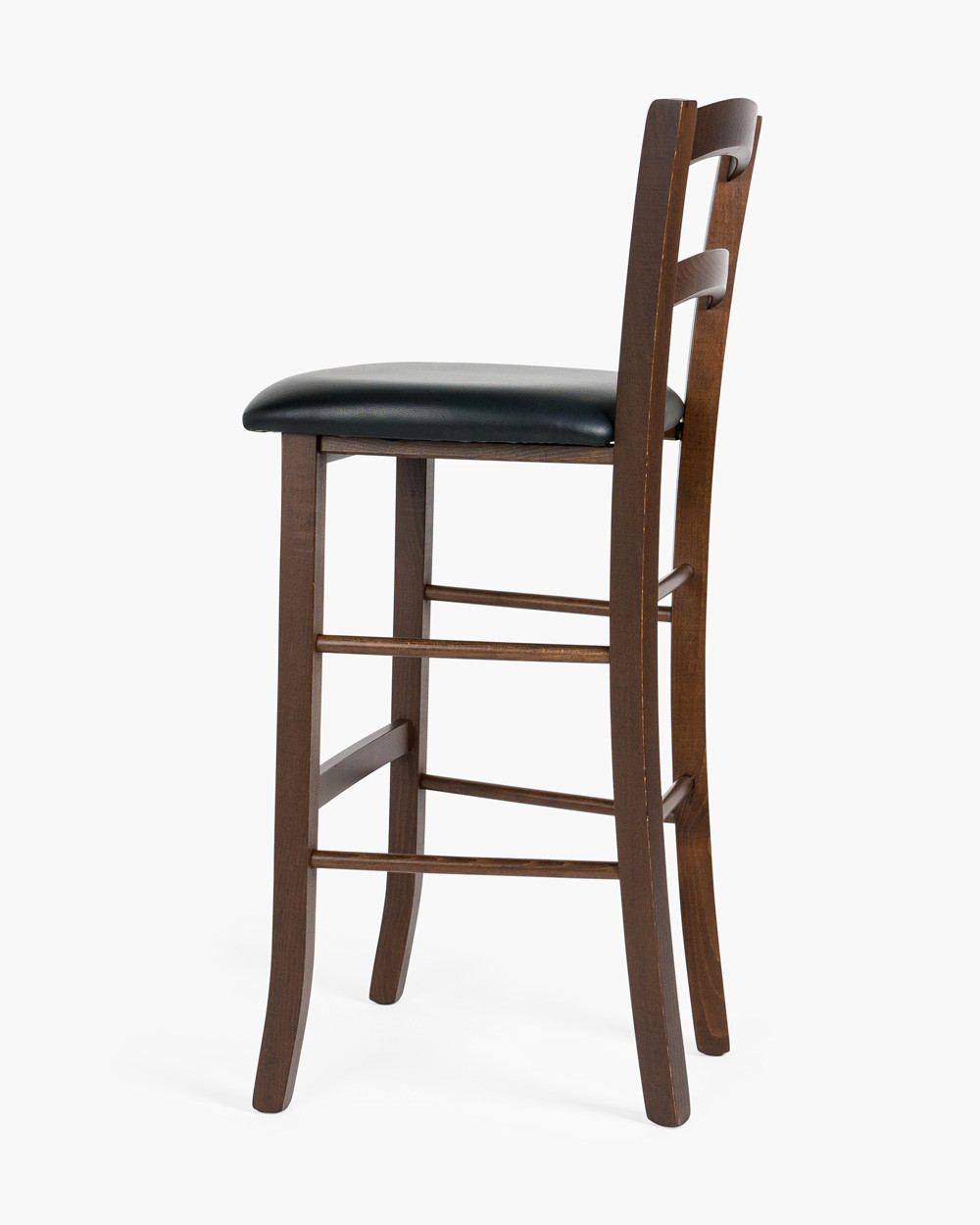 Como Bar Stool - Walnut,  Upholstered Seat 72Cm