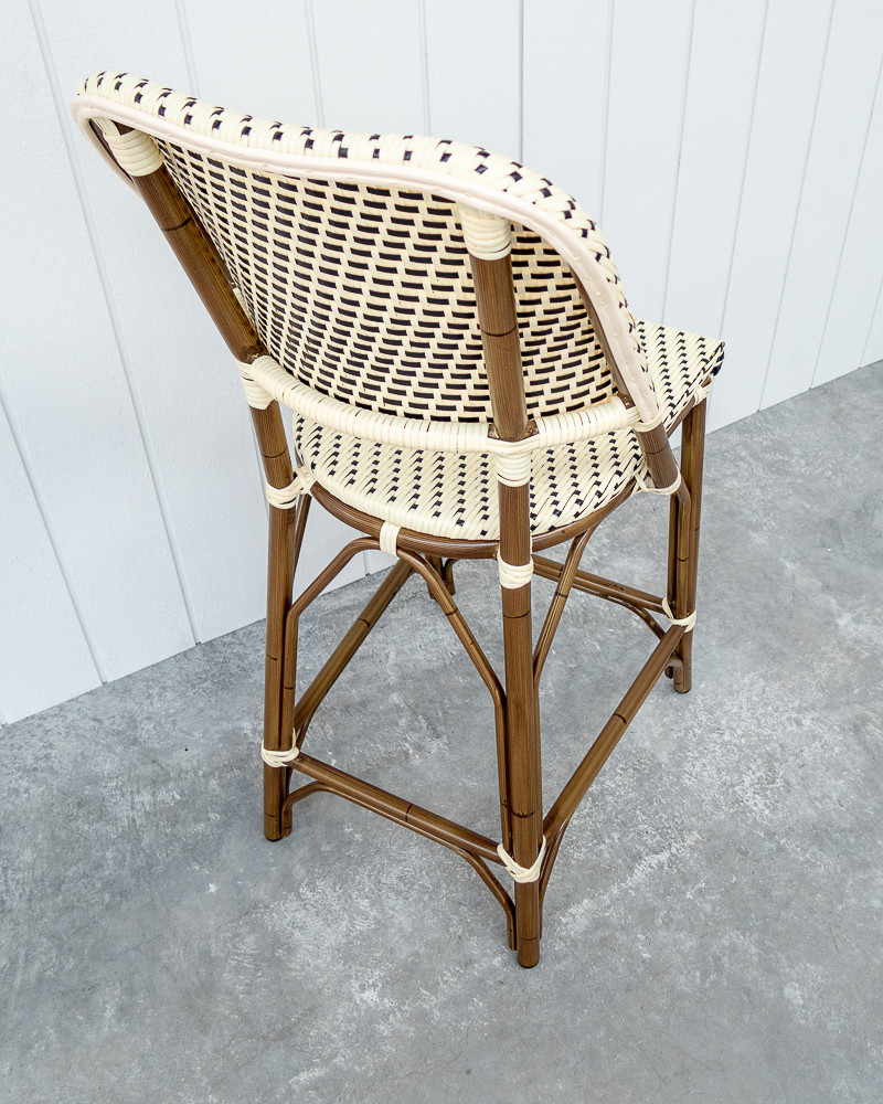 Fleur Barstool - Ivory/Black, 65Cm