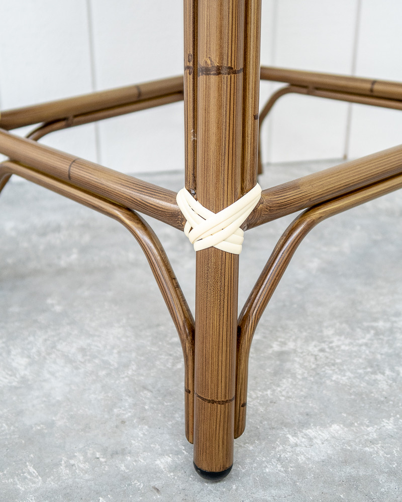 Fleur Barstool - Ivory/Black, 76Cm